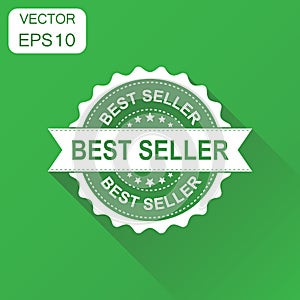 Best seller rubber stamp icon. Business concept bestseller stamp