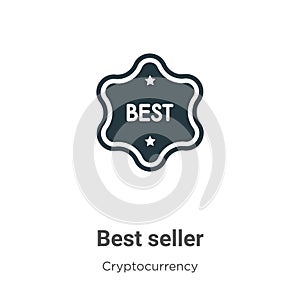 Best seller vector icon on white background. Flat vector best seller icon symbol sign from modern cryptocurrency collection for