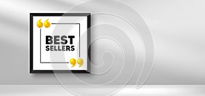 Best sellers tag. Special offer price sign. Photo frame banner. Vector photo