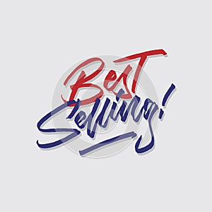 Best selling hand lettering typography sales and marketing shop store signage poster