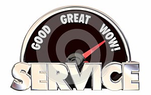 Best Service Top Rated Company Business Speedometer Words