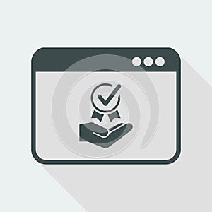 Best service - Vector icon for computer website or application