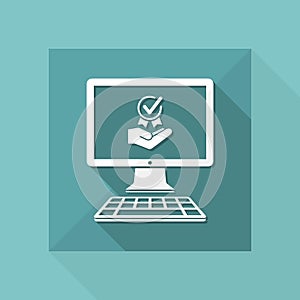 Best service - Vector icon for computer website or application