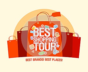 Best shopping tour design template.