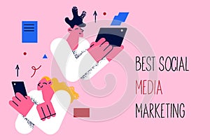 Best social media marketing business concept