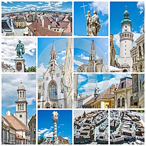 Best of Sopron in Hungary, collage