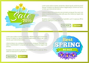 Best Spring Big Sale Advertisement Label Crocus