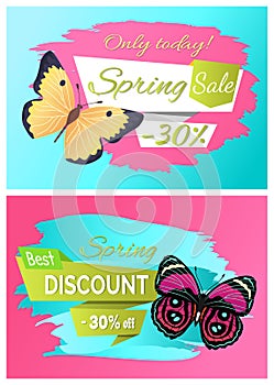 Best Spring Discount 30 Off Labels Set Butterflies