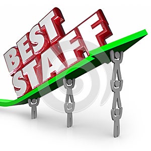 Best Staff Top Winning Team Workforce Employees Lifting Arrow