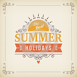 Best Summer holidays curl poster