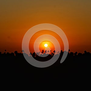 The best sunset and red sky