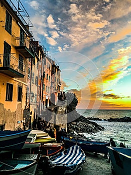 Best sunset Riomaggiore italy Cinque Terre