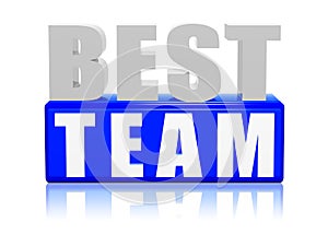 Best team - letters and block