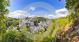 Best of the touristic village Monschau, Eifel region, Germany panorama