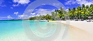 Best tropical destination - beautiful Mauritius island, Bell Mare beach