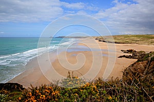 Best uk beaches Perranporth north Cornwall England UK rich colours