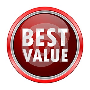 Best Value round metallic red button