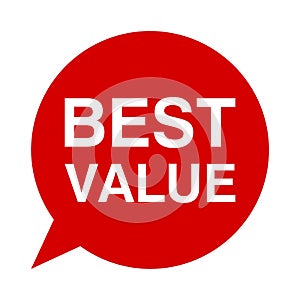 Best value, Speech Bubble