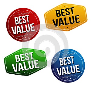 Best value sticker or label set