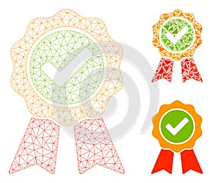 The Best Vector Mesh Network Model and Triangle Mosaic Icon