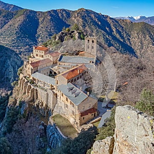 Best view of the Abbey of Saint-Martin-du-Canigou