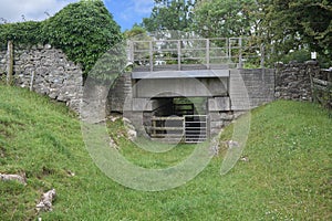Underpass below train line