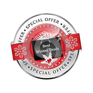 Best winter deals. Special offer, Big Sales icon / sticker