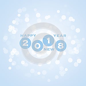 Best Wishes - Blue Abstract Modern Style Happy New Year Greeting Card, Cover or Background, Creative Design Template - 2018