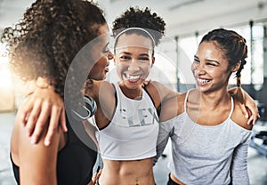 The best workout buddies a girl could ask for. Shot of a group of happy young women enjoying their time together at the
