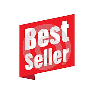 Bestseller label sticker tag red sign photo