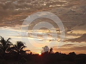 Besuty nature sunset clouds evening glow countryside