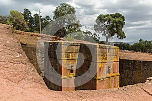 Bet Giyorgis (Saint George) rock-hewn church in Lalibela, Ethiop