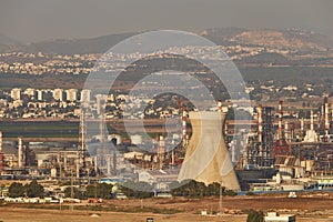 Bet Zikuk factory in Haifa, aerial panoramic photo