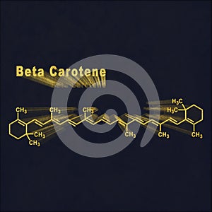 Beta Carotene, Structural chemical formula