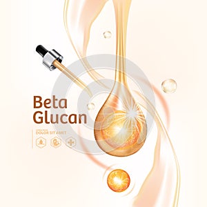 Beta Glucan Serum for Skin Care Cosmetic