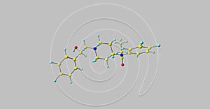 Beta-Hydroxyfentanyl molecular structure isolated on grey