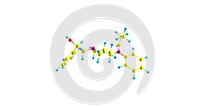 Beta-Hydroxyfentanyl molecular structure isolated on white