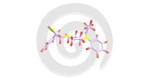 Beta-Hydroxyfentanyl molecular structure isolated on white