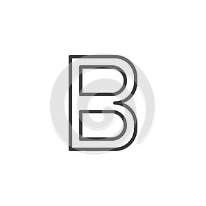 Beta letter outline icon