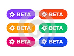 Beta shields icon set