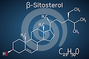 Beta-sitosterol molecule. It is phytosterols plant sterols on