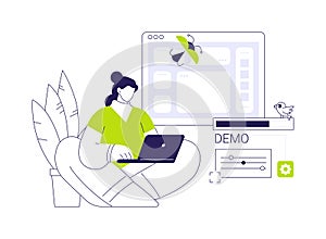 Beta testing abstract concept vector illustration.