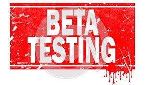 Beta testing in red frame