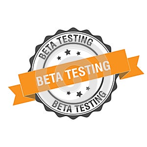 Beta testing stamp illustration