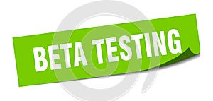 beta testing sticker.