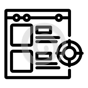 Beta version icon outline vector. Software code analysis