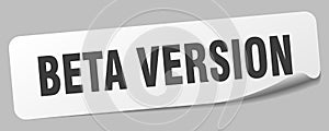 beta version sticker. beta version label