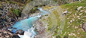 Eye catching view of the beautiful Betaab Valley in Pahalgam, Kashmir photo