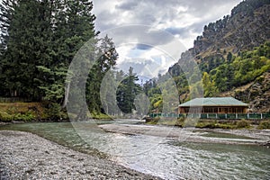 Betaab valley is a gorgeous expanse by the Lidder river, offering panoramic views of the Himalayas. photo