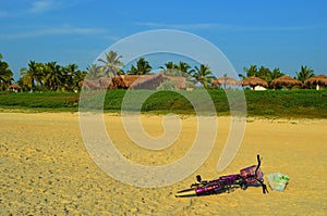 Betalbatim beach in South Goa, India photo